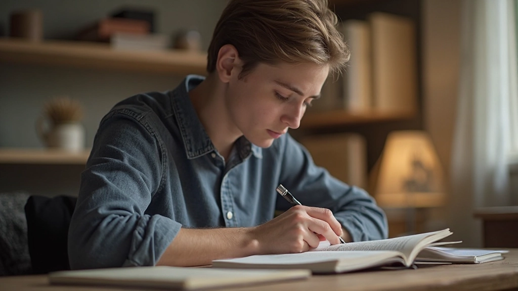 Человек изучает новые навыки и концентрируется на обучении